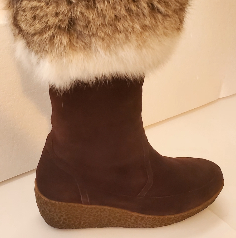 Cochni Italian leather and fur boots
